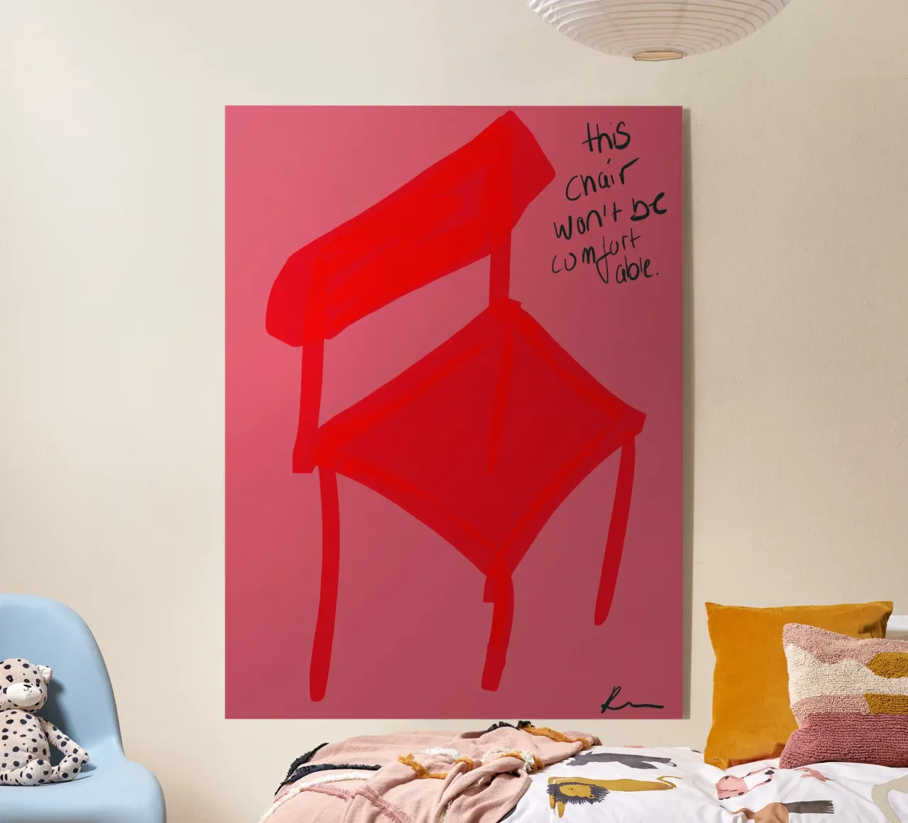 Sedia rossa plexiglass da PurePeachStudio