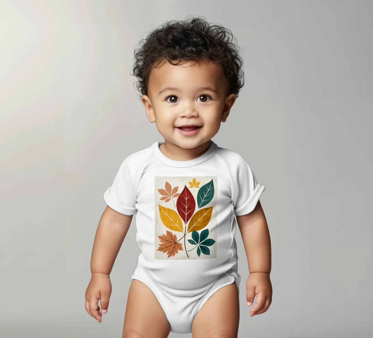 Medley di foglie d'autunno rustico body neonato maniche corte da Artistic-shop