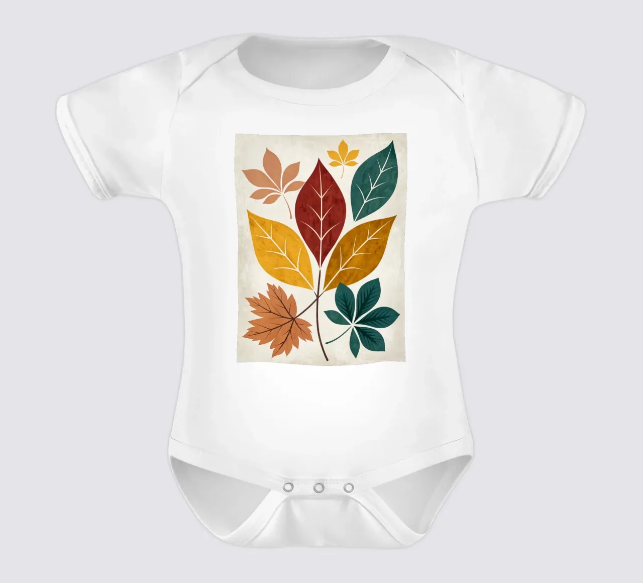 Medley di foglie d'autunno rustico body neonato maniche corte da Artistic-shop