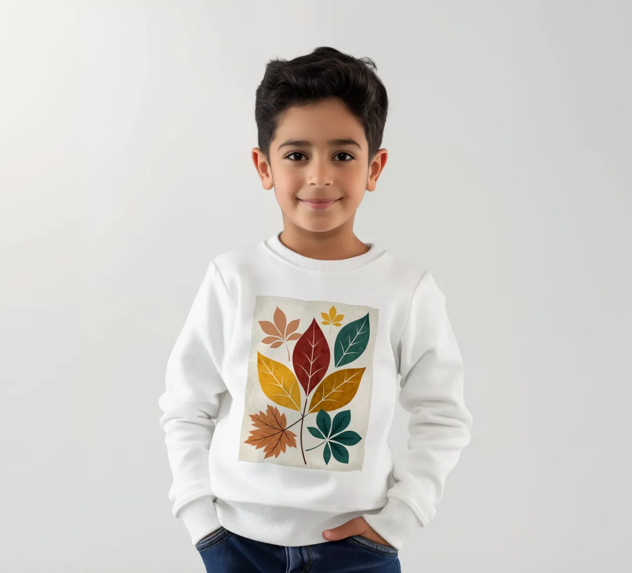 Medley di foglie d'autunno rustico felpa bambino da Artistic-shop