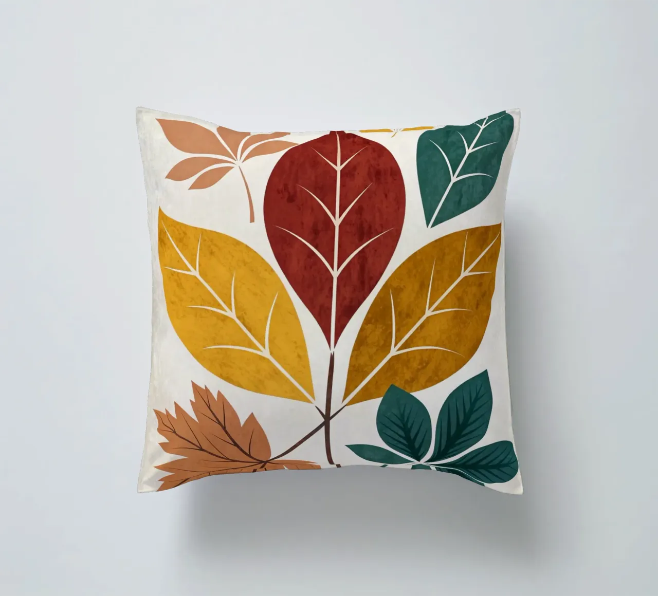 Medley di foglie d'autunno rustico cuscino da Artistic-shop