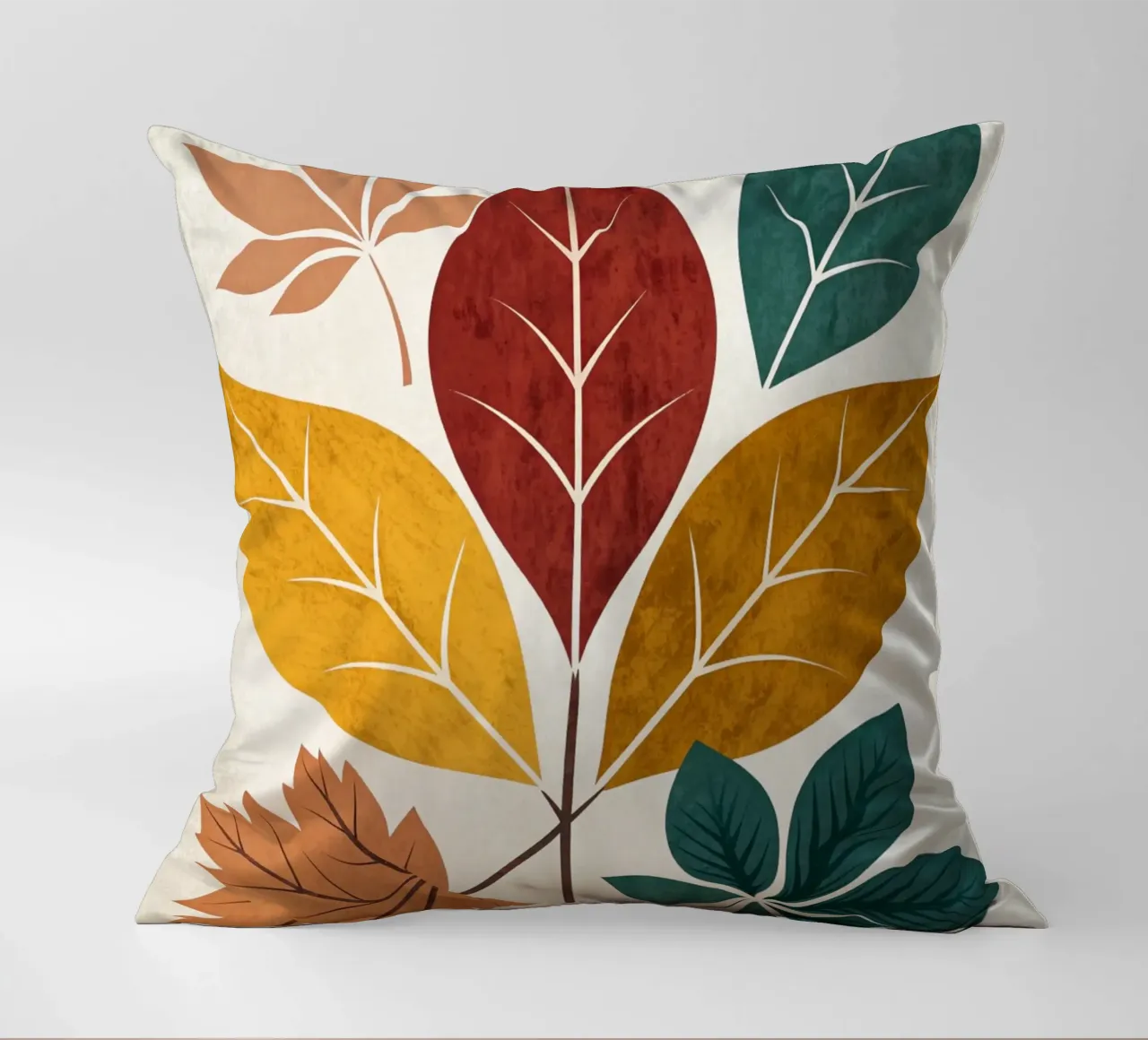 Medley di foglie d'autunno rustico cuscino da Artistic-shop