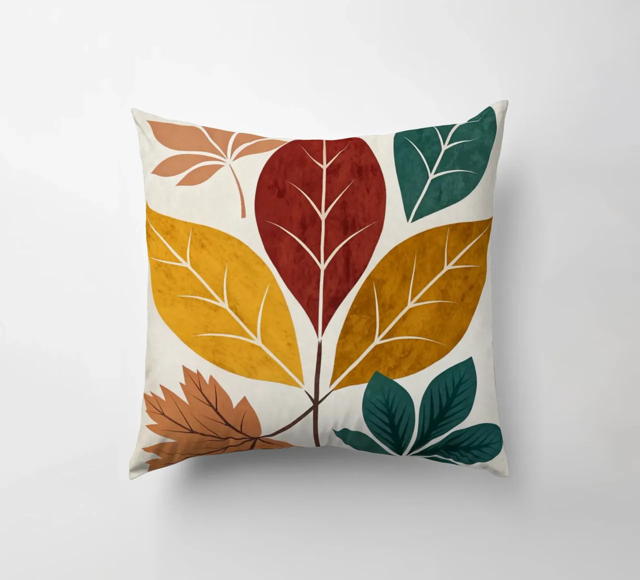 Medley di foglie d'autunno rustico cuscino da Artistic-shop