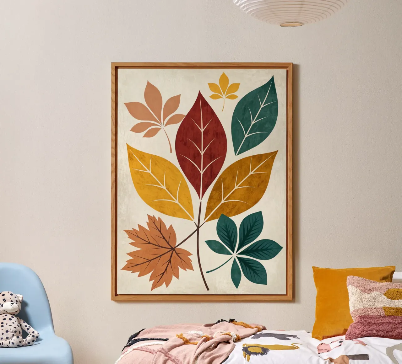 Medley di foglie d'autunno rustico alluminio dibond da Artistic-shop