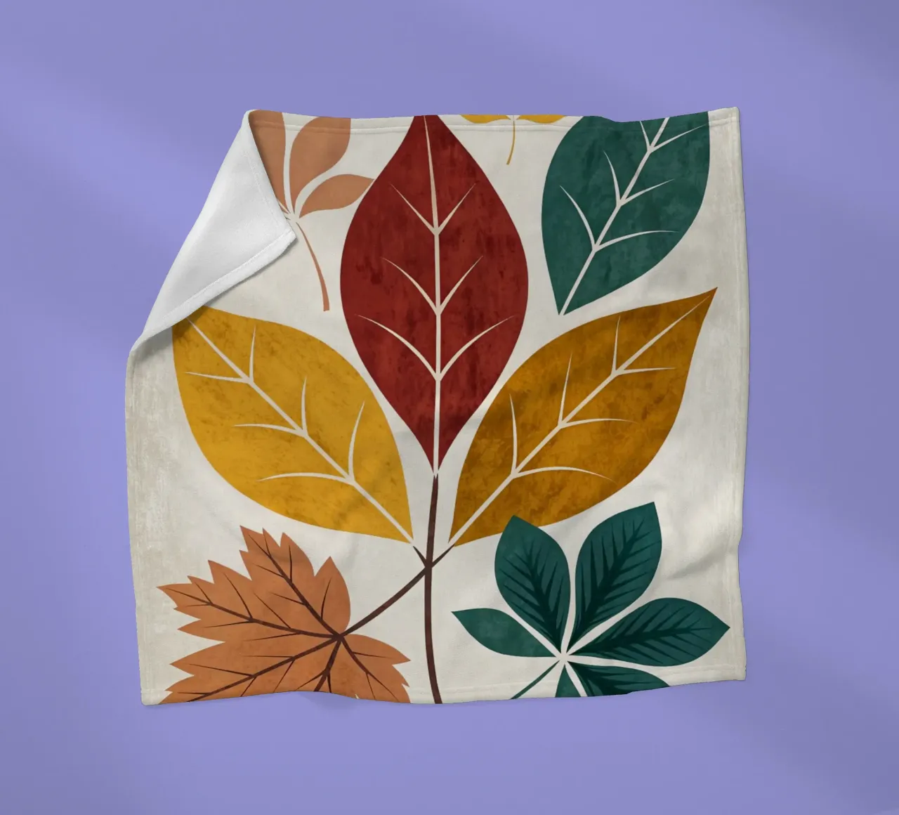Medley di foglie d'autunno rustico coperta in pile da Artistic-shop