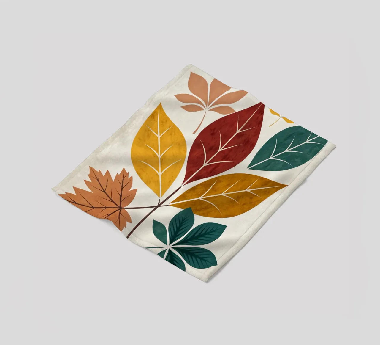 Medley di foglie d'autunno rustico coperta in pile da Artistic-shop