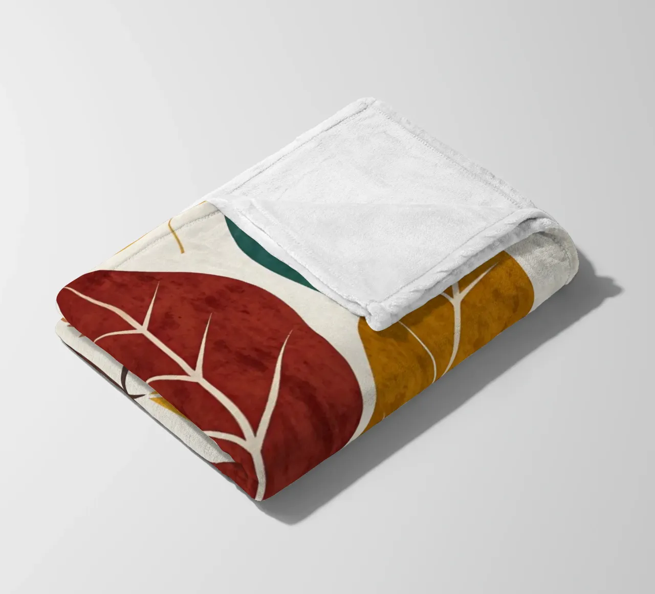 Medley di foglie d'autunno rustico coperta in pile da Artistic-shop