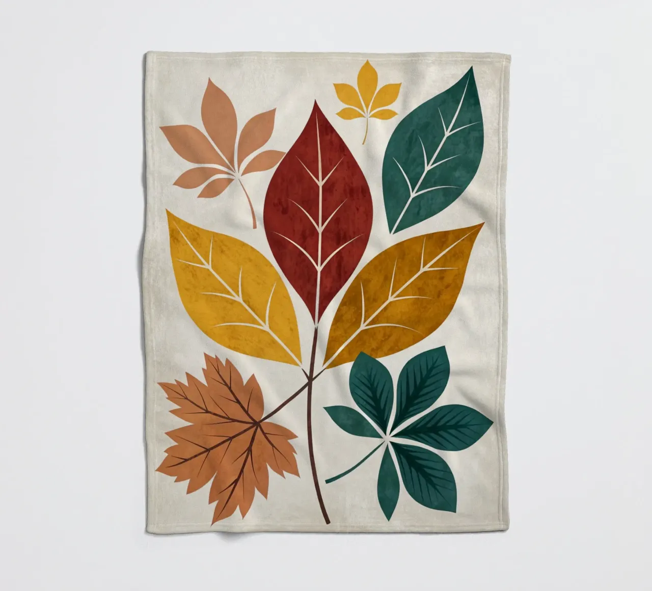 Medley di foglie d'autunno rustico coperta in pile da Artistic-shop