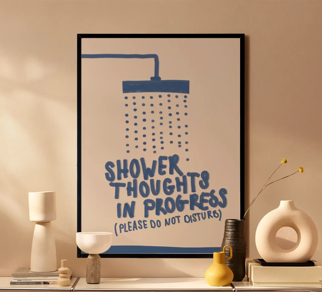 Shower Thoughts poster by PurePeachStudio