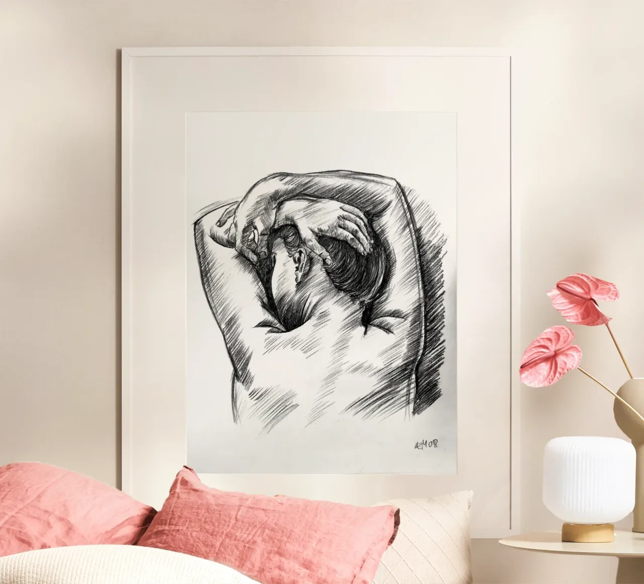 Rugleuning poster van PurePeachStudio