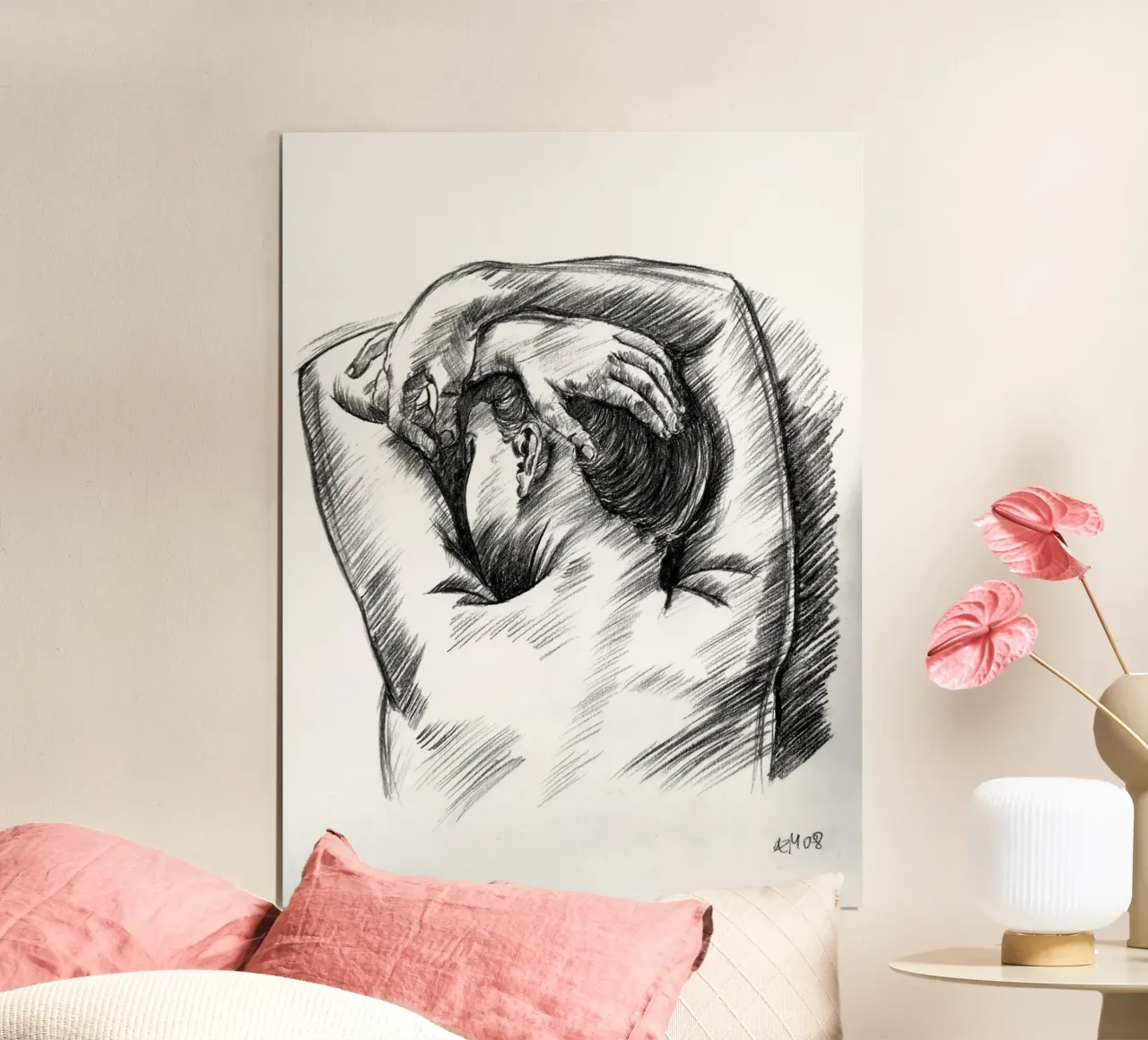 Resting Back poster by PurePeachStudio