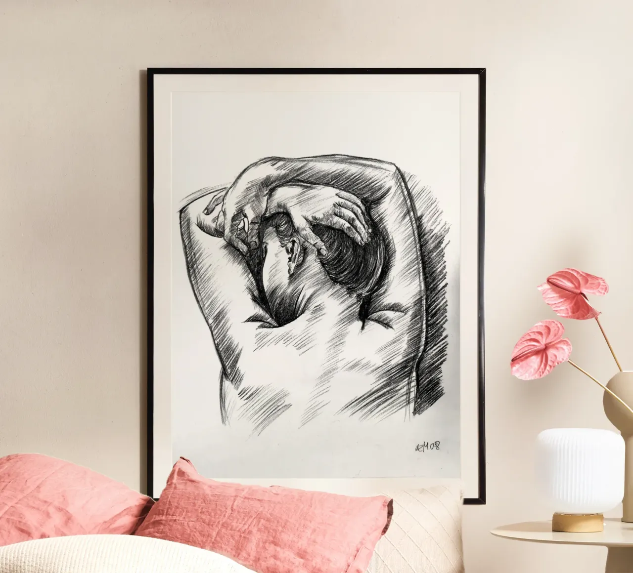 Rugleuning poster van PurePeachStudio