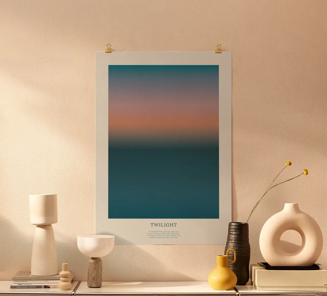 Schemering poster van PurePeachStudio