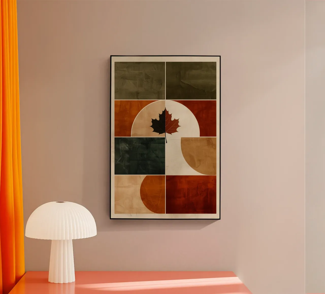 Geometric Whispers of Autumn plexiglass da Mosaic Dialogue