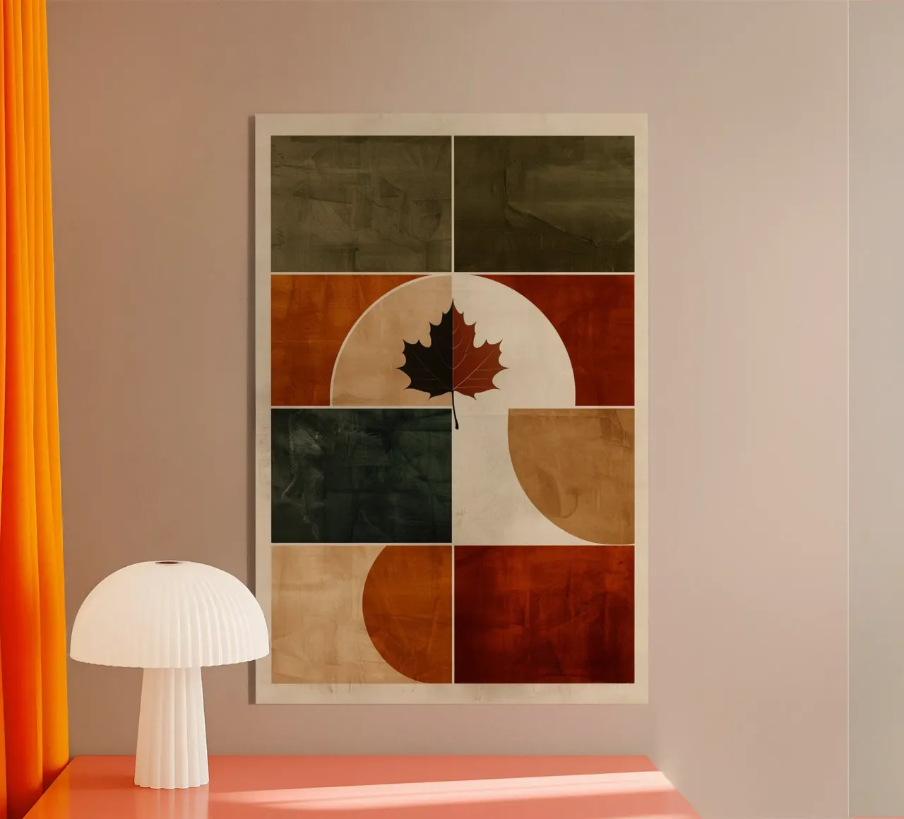 Geometric Whispers of Autumn plexiglass da Mosaic Dialogue