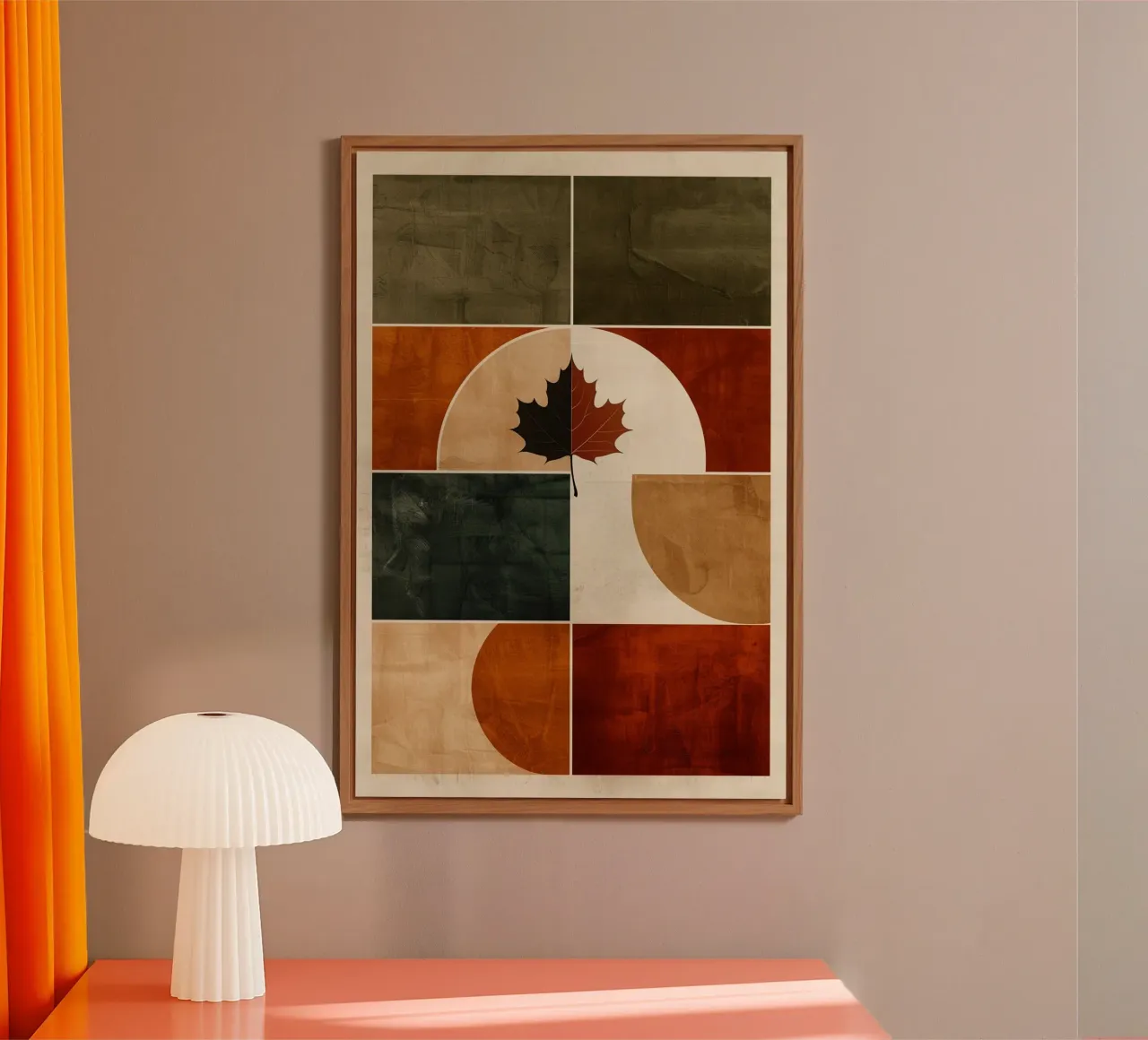 Geometric Whispers of Autumn alluminio dibond da Mosaic Dialogue