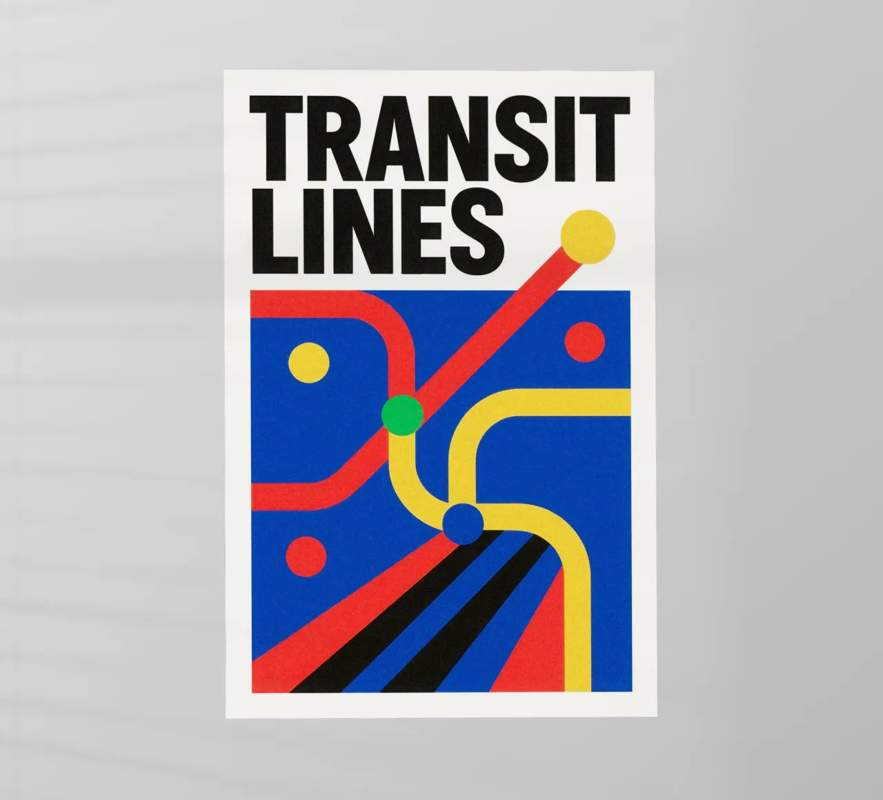 Metropolitan Transit: arte astratta e geometrica pellicola backlit da Art Typo Essentiel