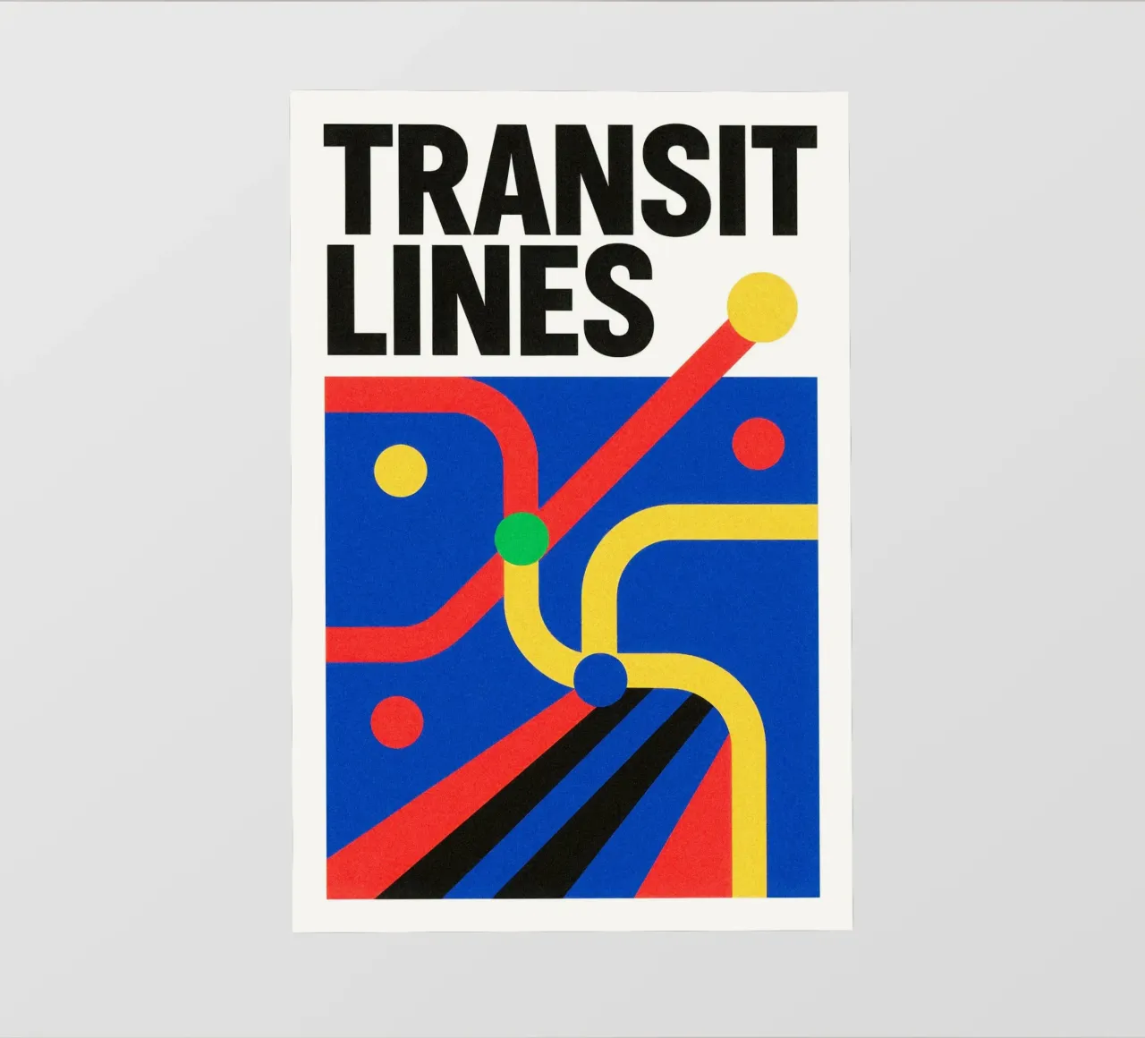 Metropolitan Transit: arte astratta e geometrica pellicola backlit da Art Typo Essentiel