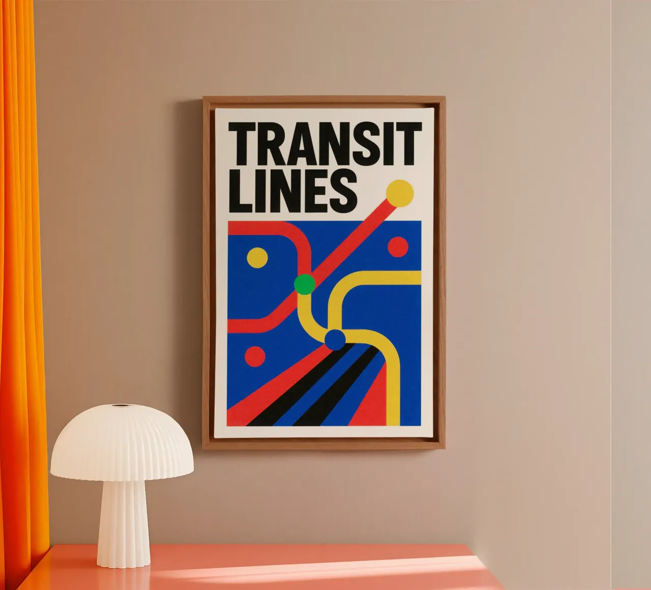 Metropolitan Transit: Abstract and Geometric Art canvas by Art Typo Essentiel