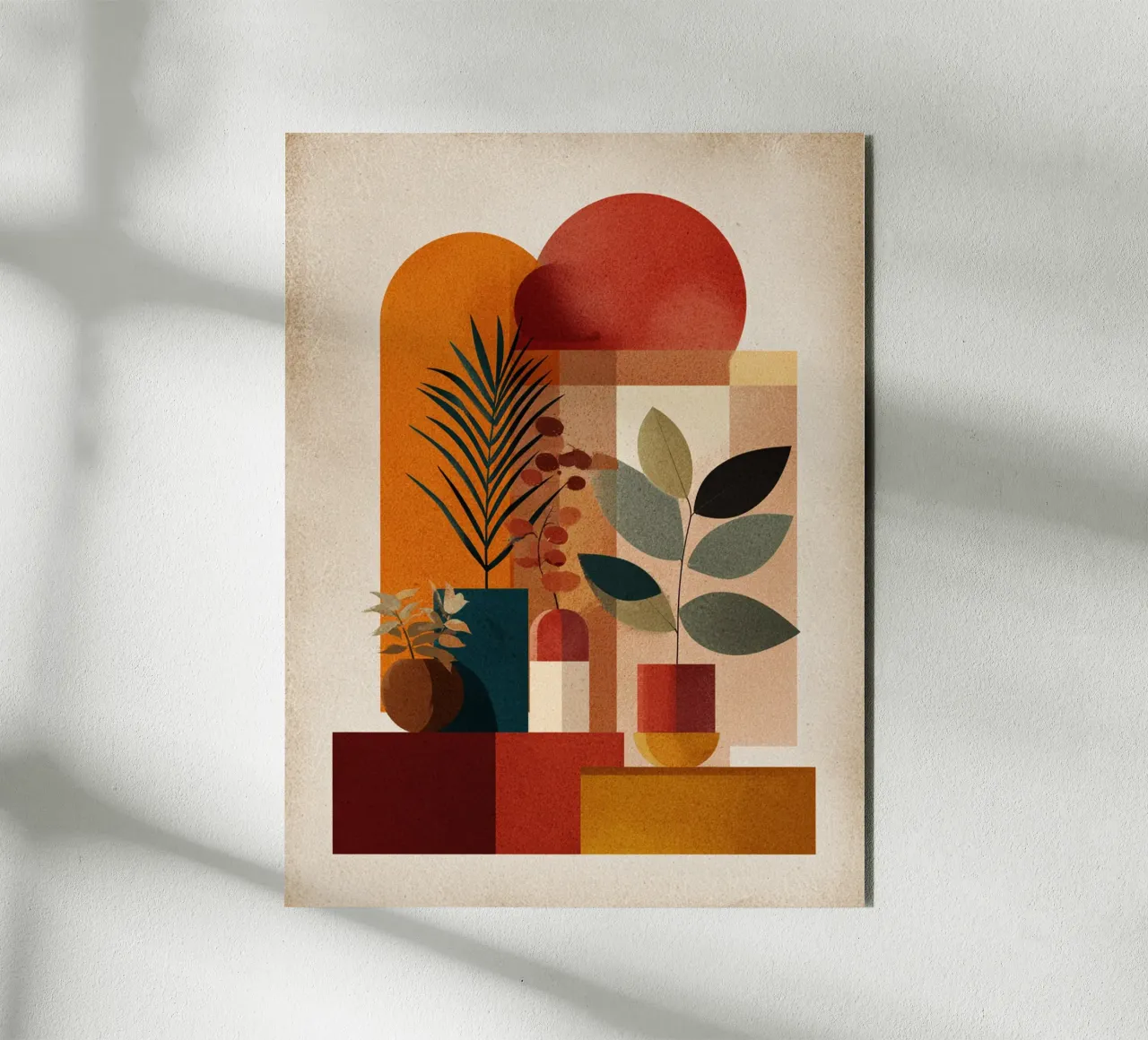 Geometric Garden of Autumn alluminio dibond da Mosaic Dialogue