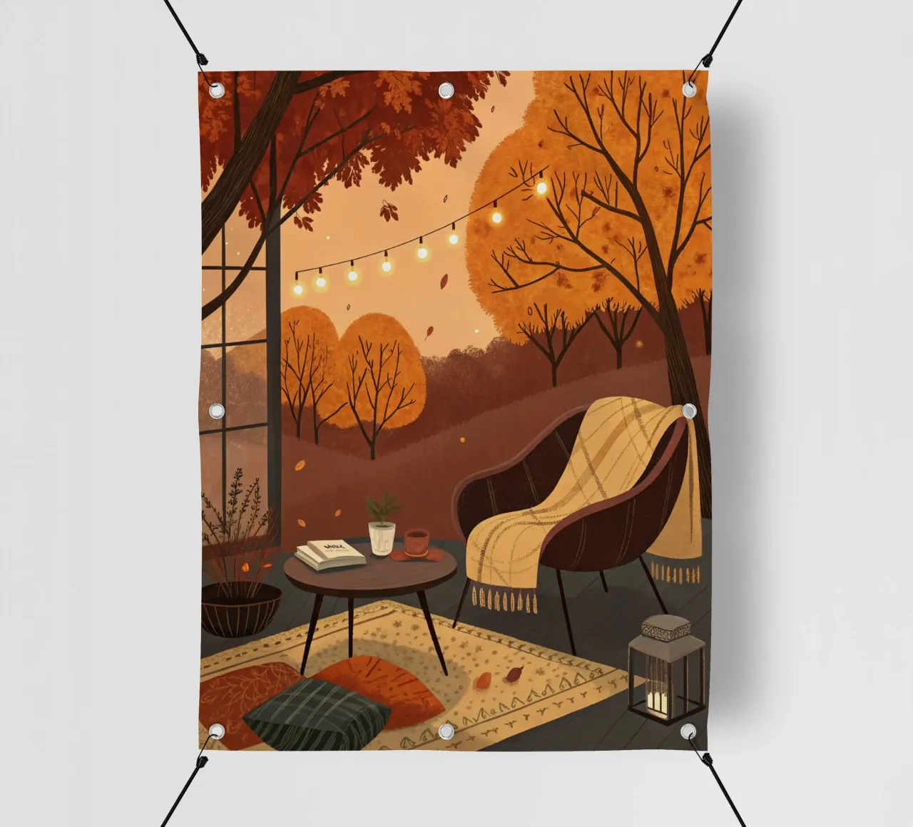 Accogliente angolo d'autunno telo in pvc da Artistic-shop