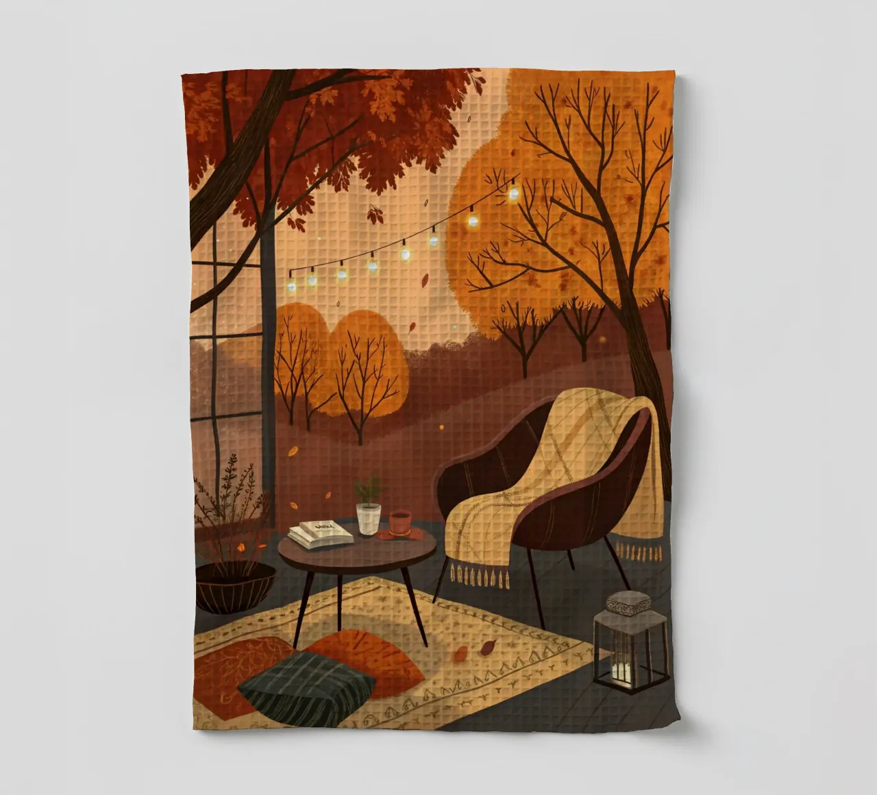 Coin d'automne confortable torchon de Artistic-shop