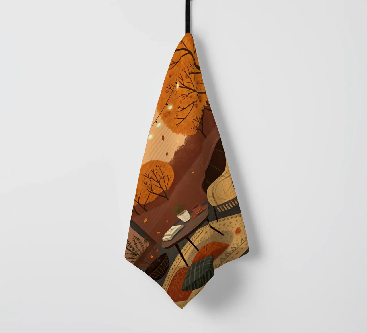 Coin d'automne confortable torchon de Artistic-shop