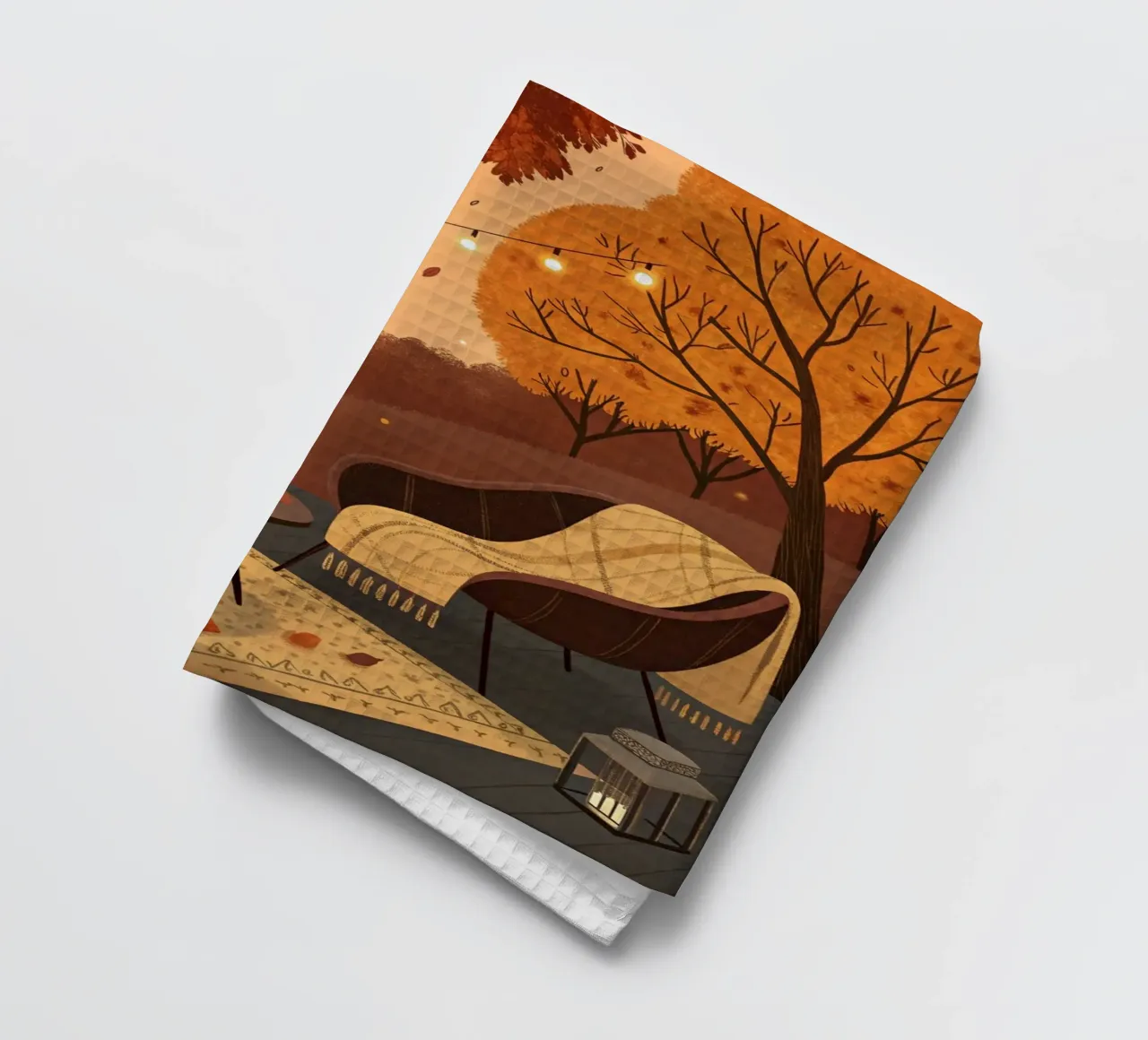 Coin d'automne confortable torchon de Artistic-shop