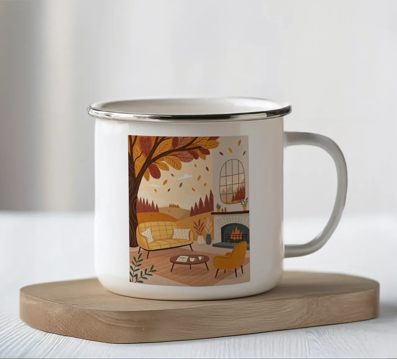 Comfort d'autunno tazza in smalto da Artistic-shop