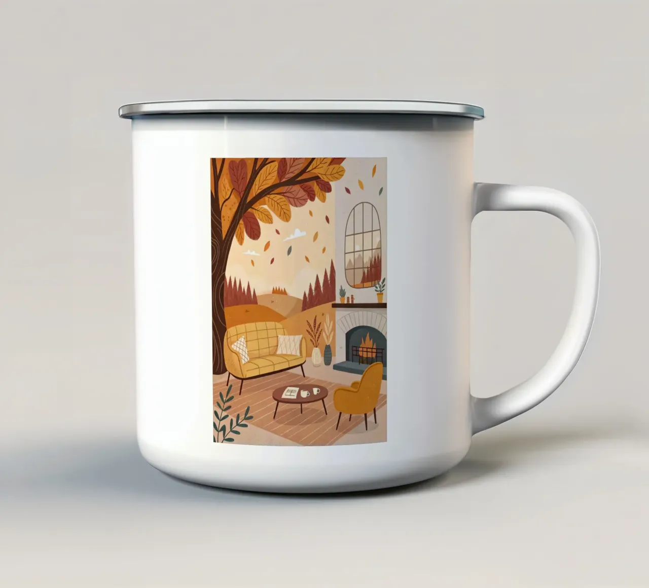 Comfort d'autunno tazza in smalto da Artistic-shop