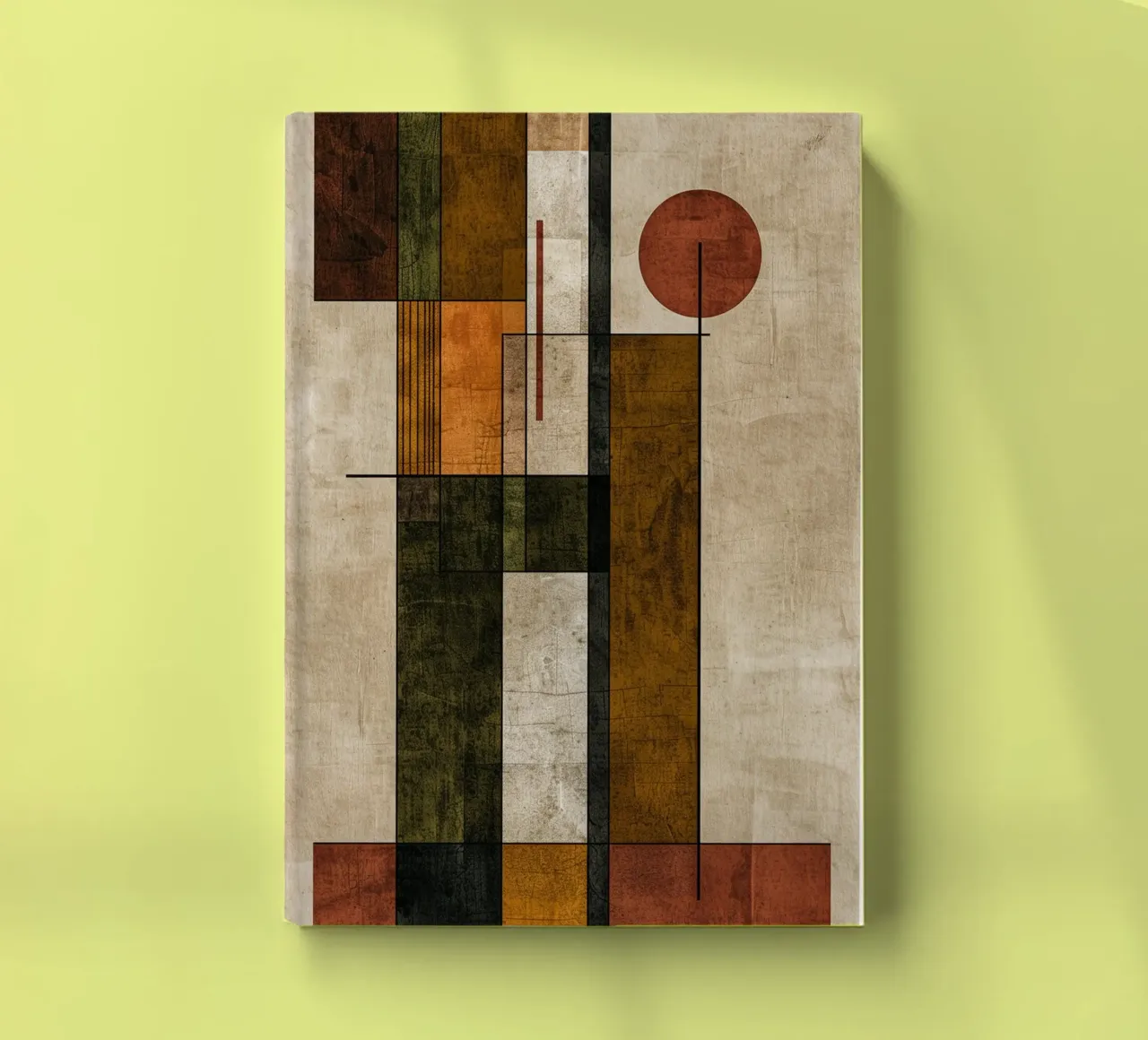 Autumn Symphony in Lines and Blocks notebook by Mosaic Dialogue