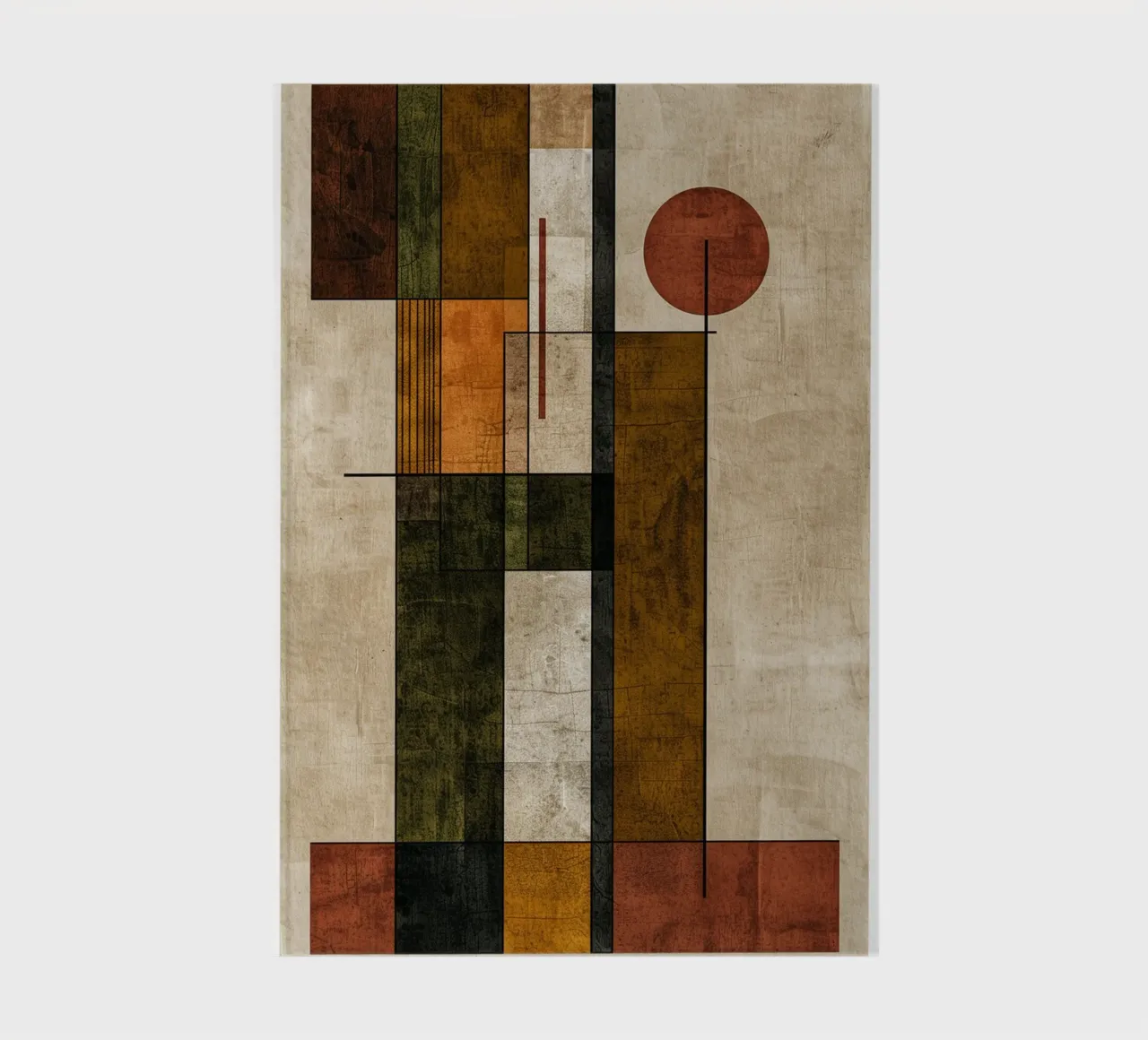 Autumn Symphony in Lines and Blocks notebook by Mosaic Dialogue