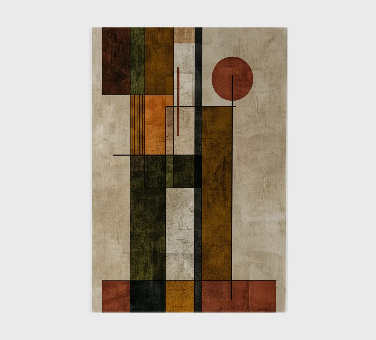 Autumn Symphony in Lines and Blocks notebook by Mosaic Dialogue