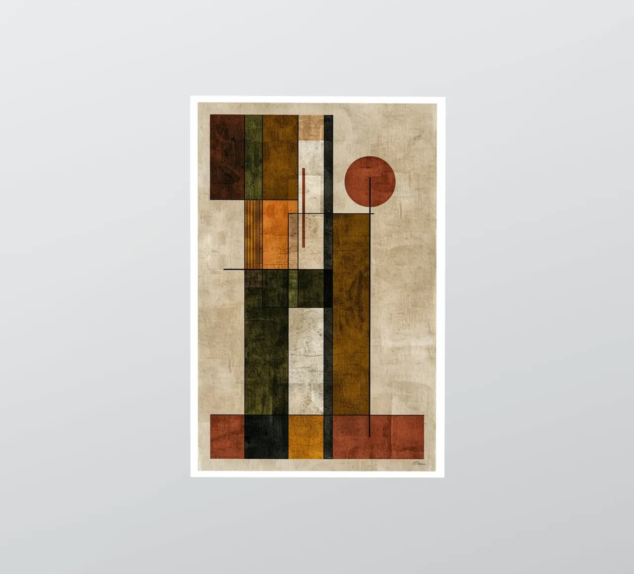 Autumn Symphony in Lines and Blocks adesivo da Mosaic Dialogue