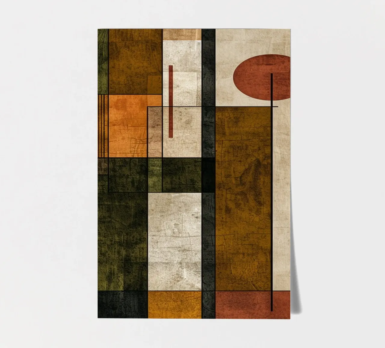 Autumn Symphony in Lines and Blocks foglio adesivo da Mosaic Dialogue