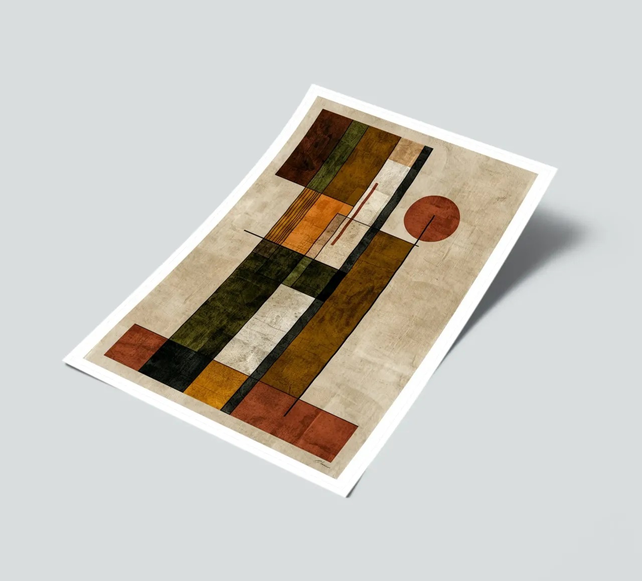 Autumn Symphony in Lines and Blocks foglio adesivo da Mosaic Dialogue