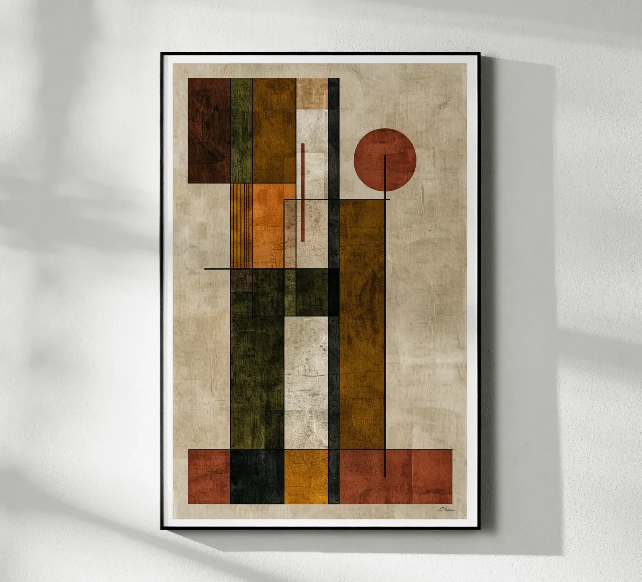 Autumn Symphony in Lines and Blocks metacrilato de Mosaic Dialogue