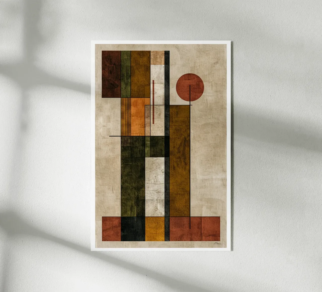 Autumn Symphony in Lines and Blocks plexiglass da Mosaic Dialogue