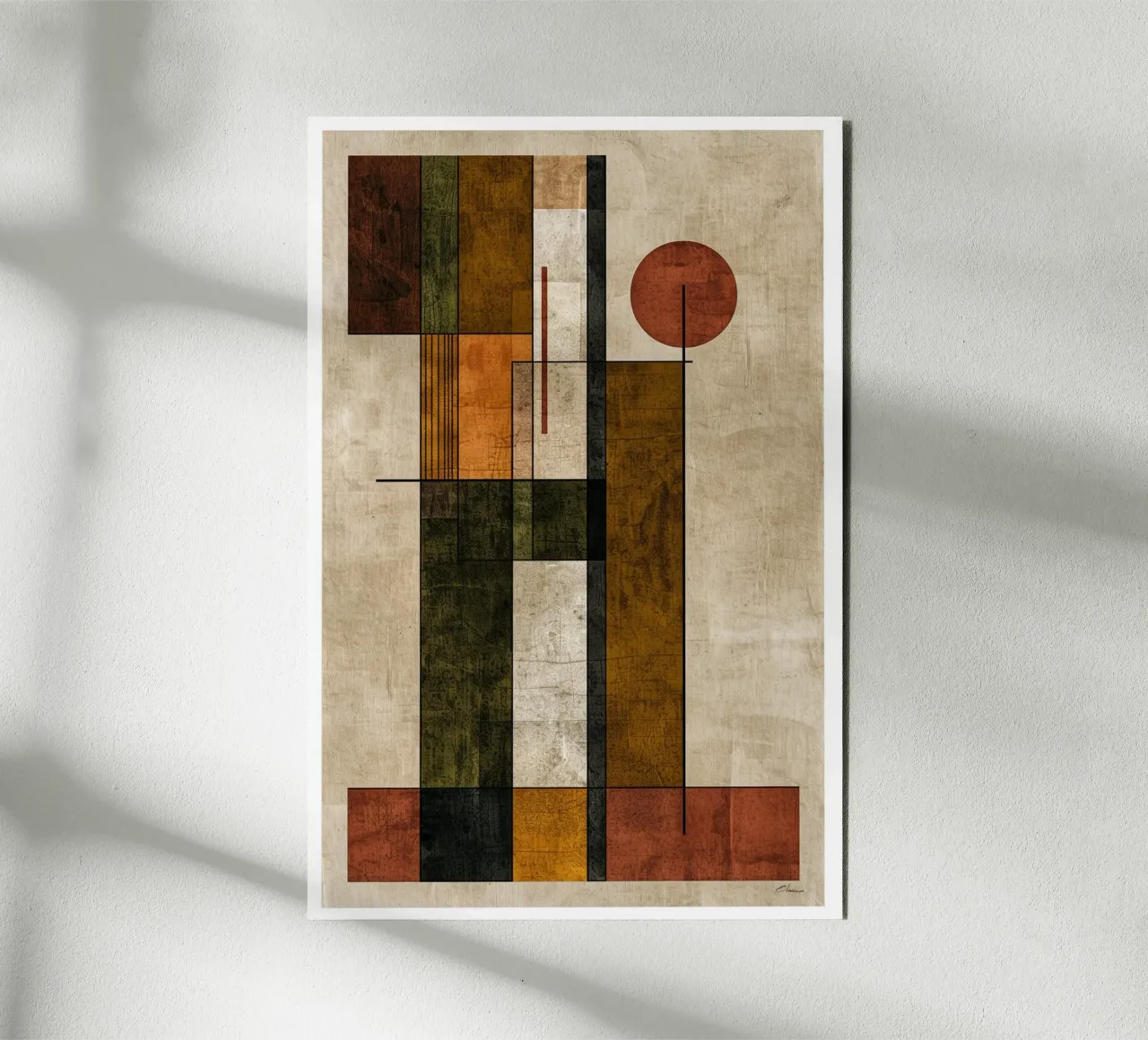 Autumn Symphony in Lines and Blocks aluminio dibond de Mosaic Dialogue