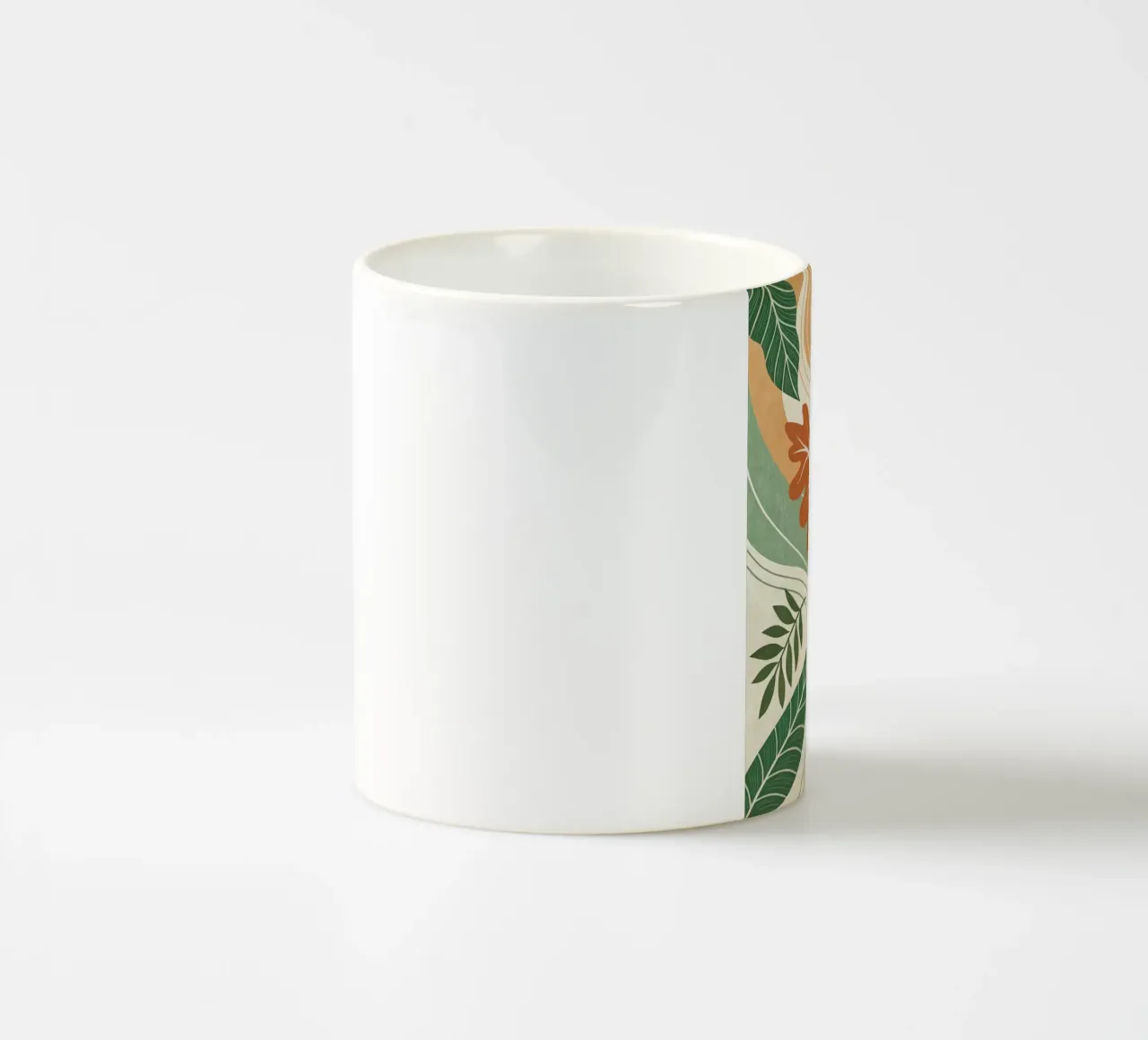 Foglie botaniche astratte di terra tazza in ceramica da Artistic-shop