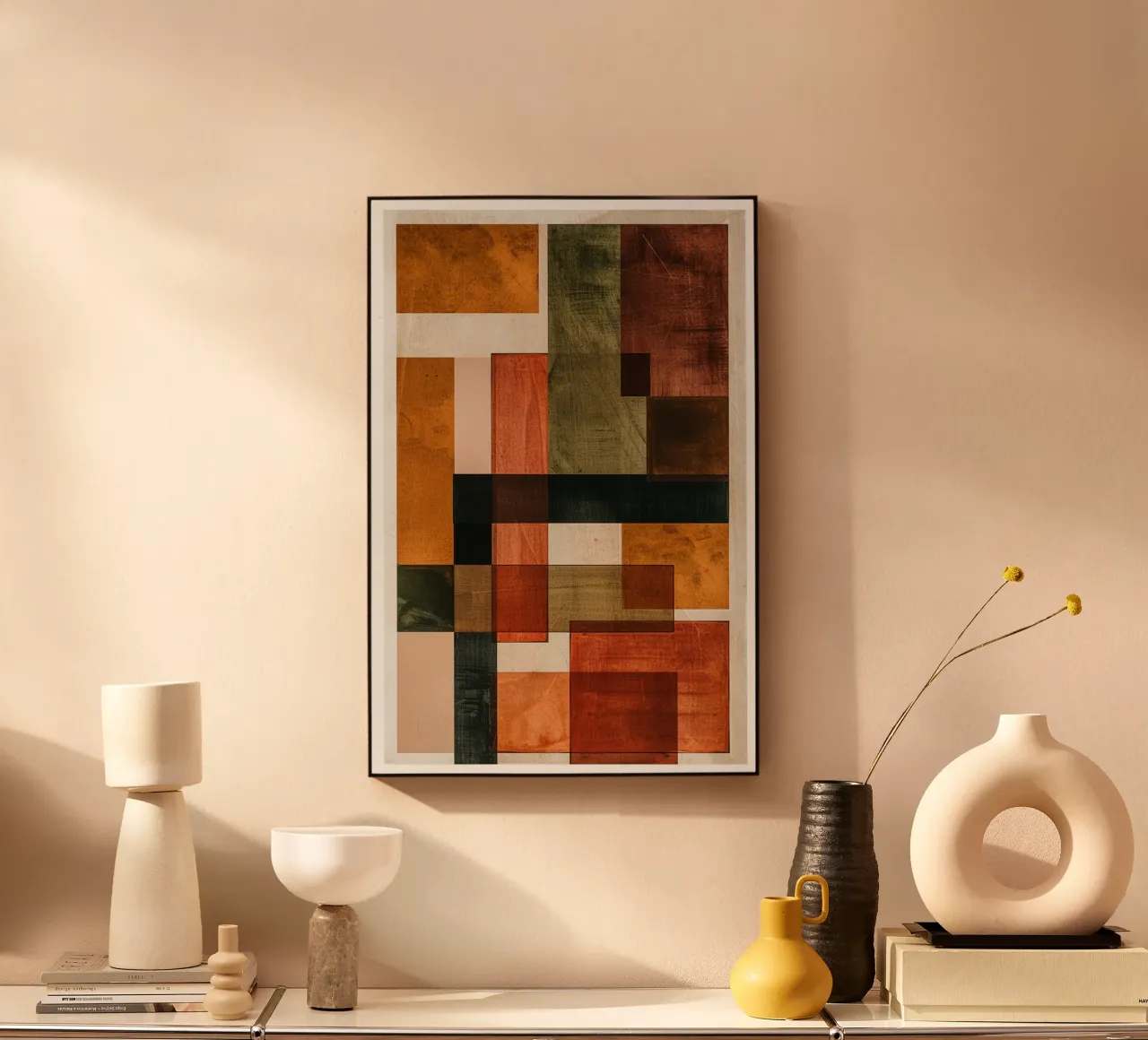 Autumn Blocks of Harmony alluminio dibond da Mosaic Dialogue