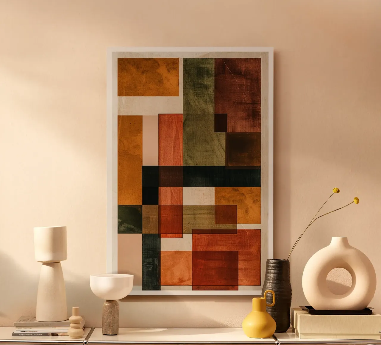 Autumn Blocks of Harmony alluminio dibond da Mosaic Dialogue