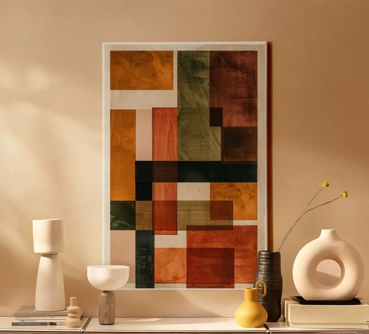 Autumn Blocks of Harmony tela da Mosaic Dialogue