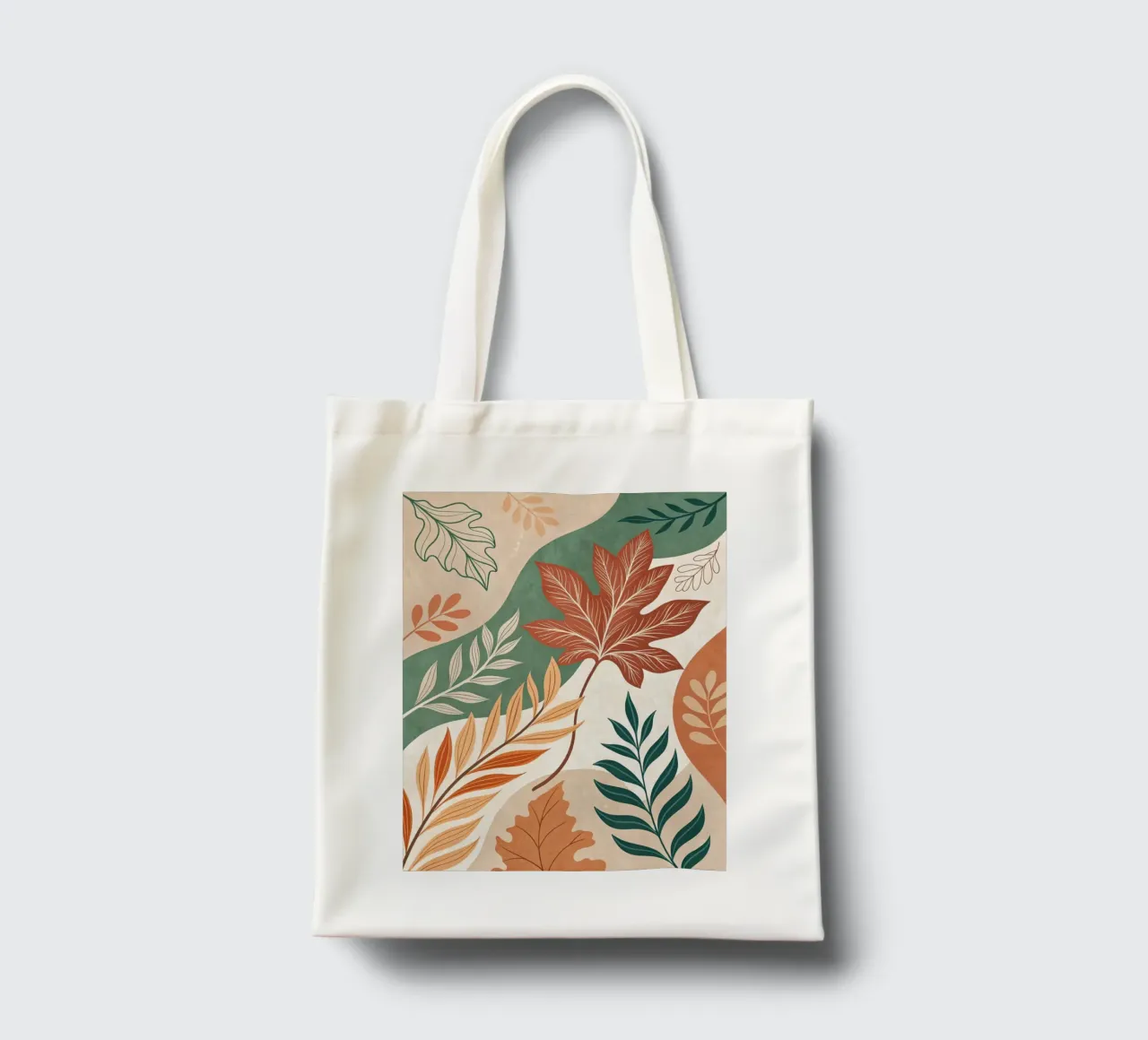 L'abbraccio dell'autunno: Un viaggio botanico astratto borsa in juta da Artistic-shop