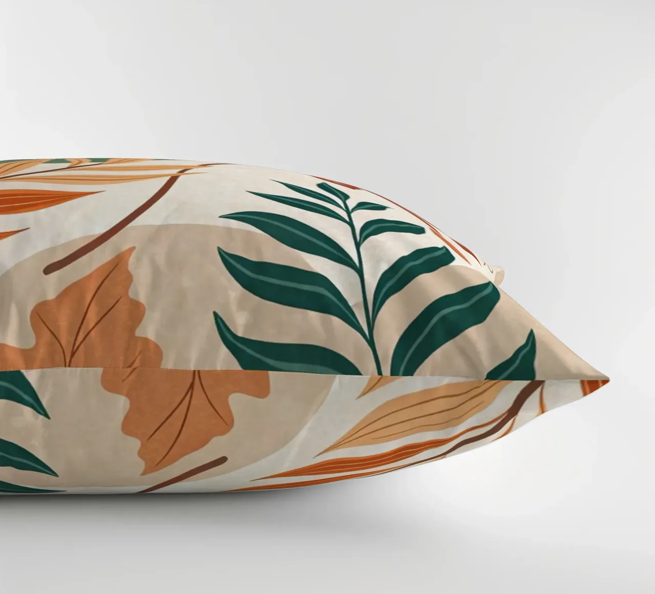 L'abbraccio dell'autunno: Un viaggio botanico astratto cuscino da Artistic-shop