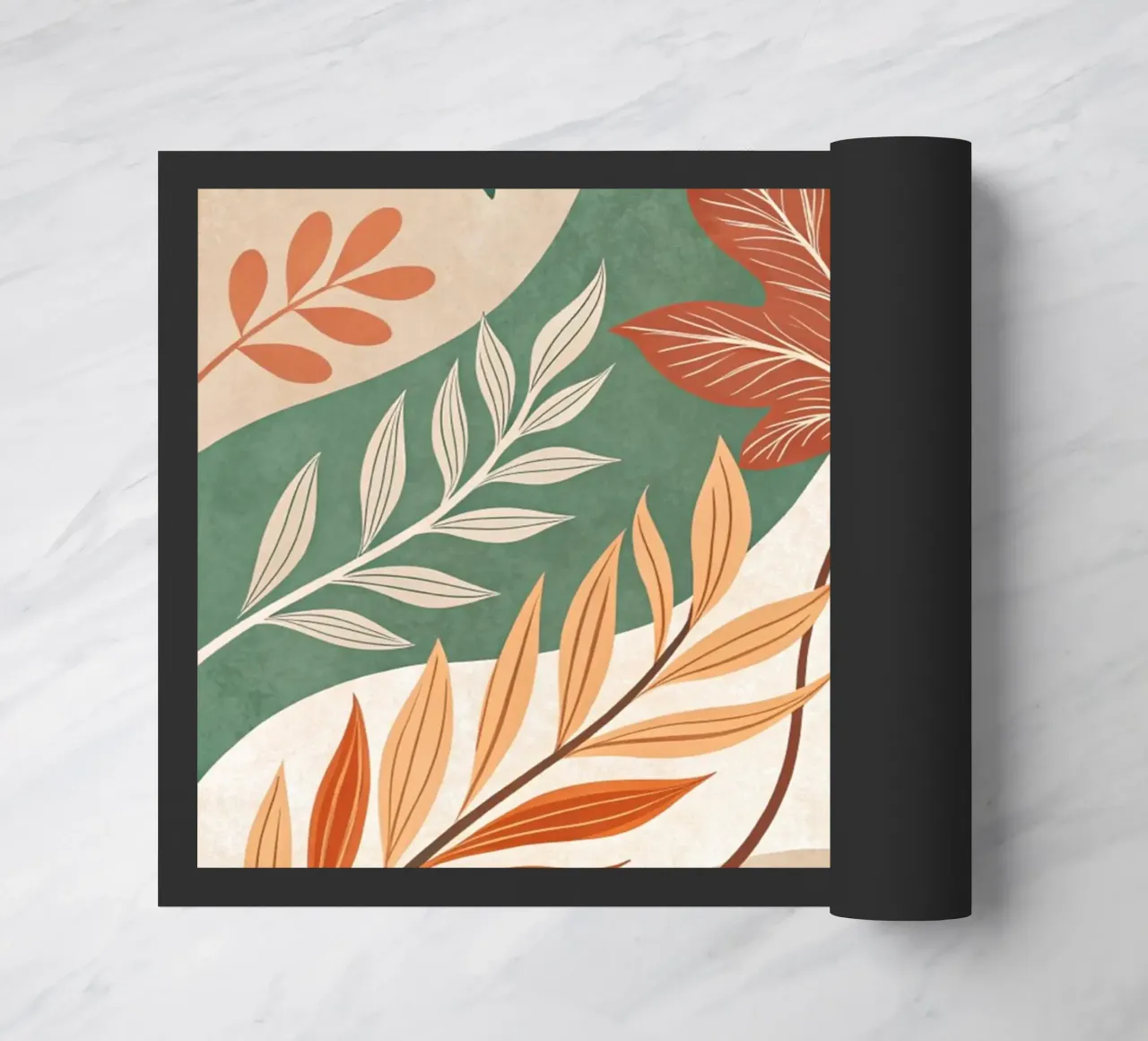 L'abbraccio dell'autunno: Un viaggio botanico astratto zerbino da Artistic-shop