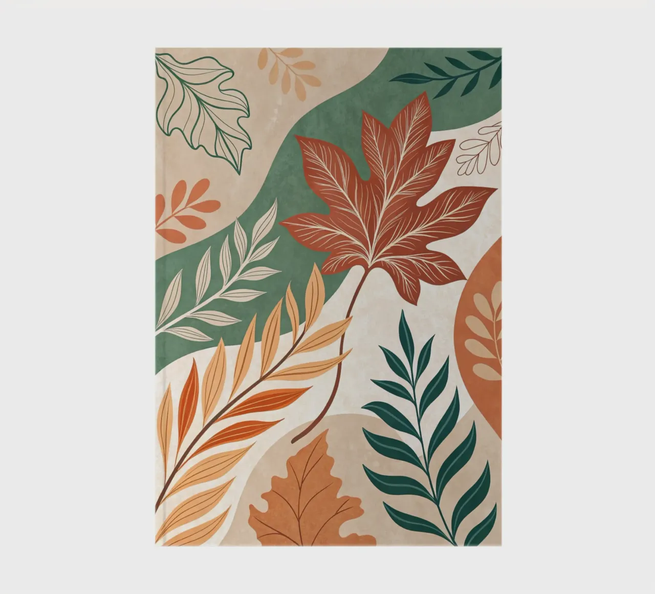 Autumn's Embrace: An Abstract Botanical Journey notebook by Artistic-shop