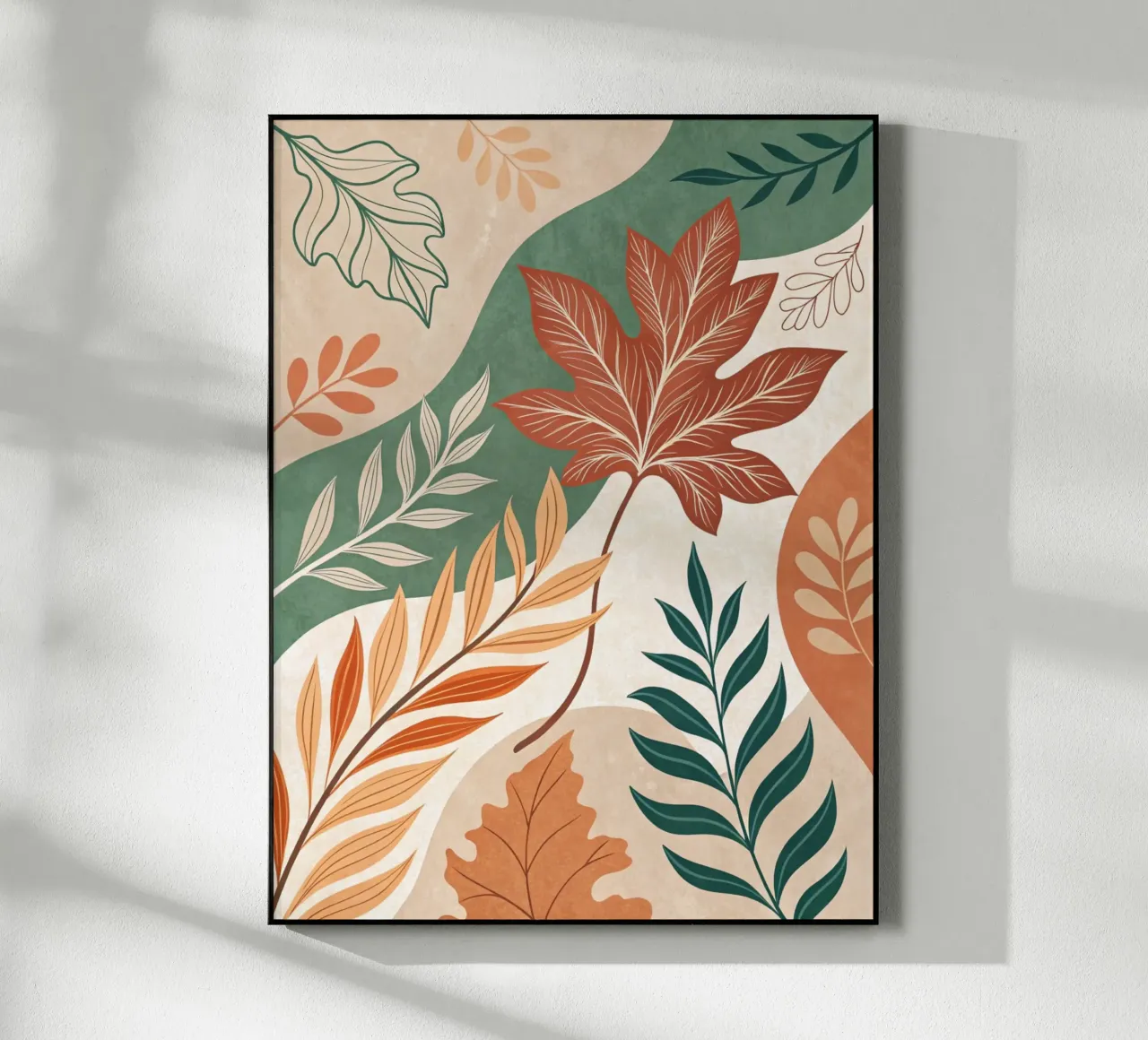 L'abbraccio dell'autunno: Un viaggio botanico astratto plexiglass da Artistic-shop