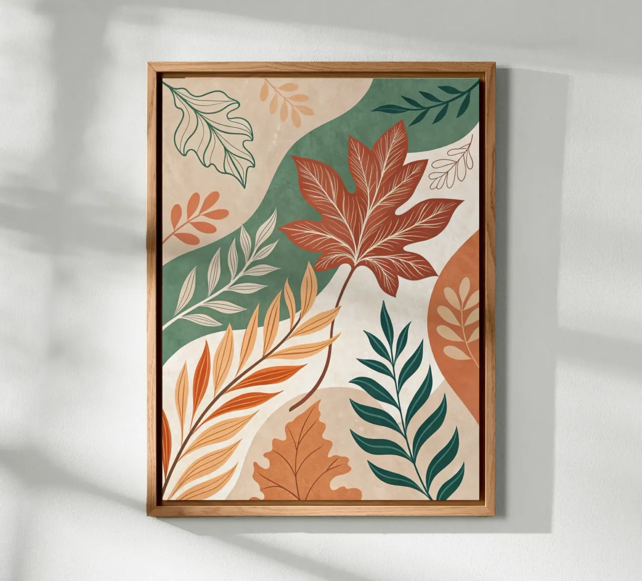 L'abbraccio dell'autunno: Un viaggio botanico astratto alluminio dibond da Artistic-shop
