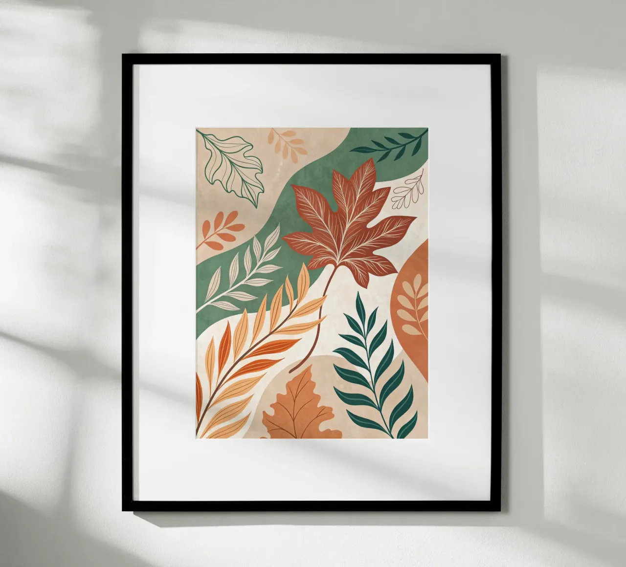 L'abbraccio dell'autunno: Un viaggio botanico astratto carta hahnemühle da Artistic-shop